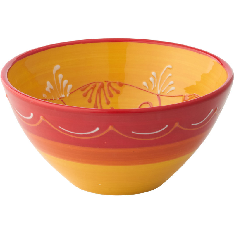BOL CÉRAMIQUE ORANGE/ROUGE M (22x22x10cm) 