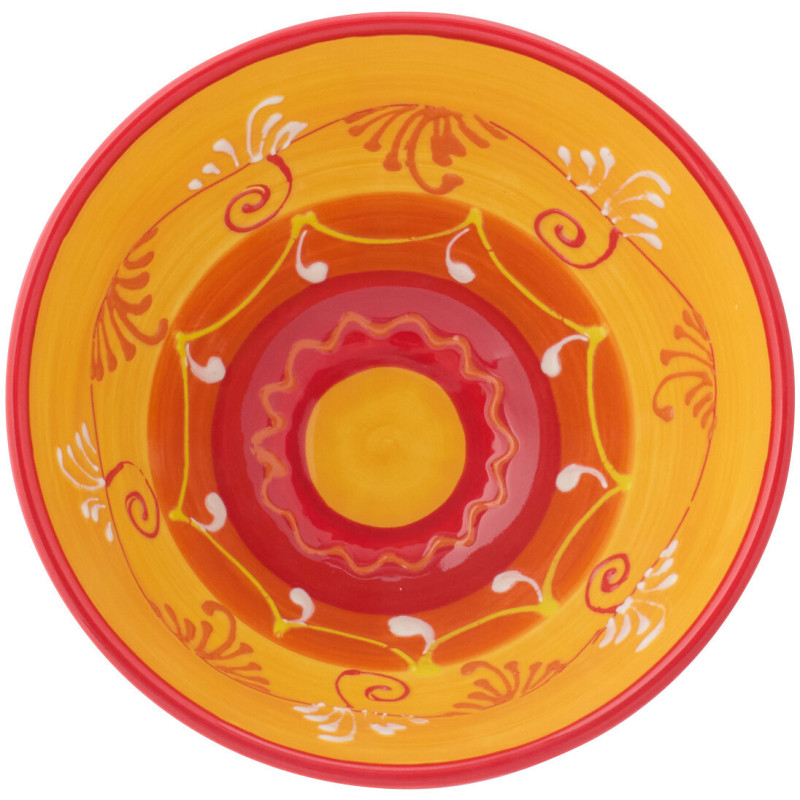 BOL CÉRAMIQUE ORANGE/ROUGE M (22x22x10cm) 