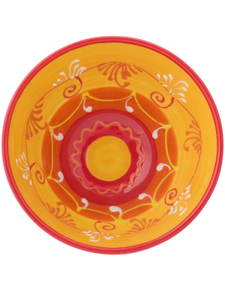 BOL CÉRAMIQUE ORANGE/ROUGE M (22x22x10cm) 