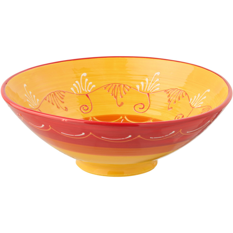 BOL LEBRILLO CÉRAMIQUE OR/ROU (40x40x15cm) 