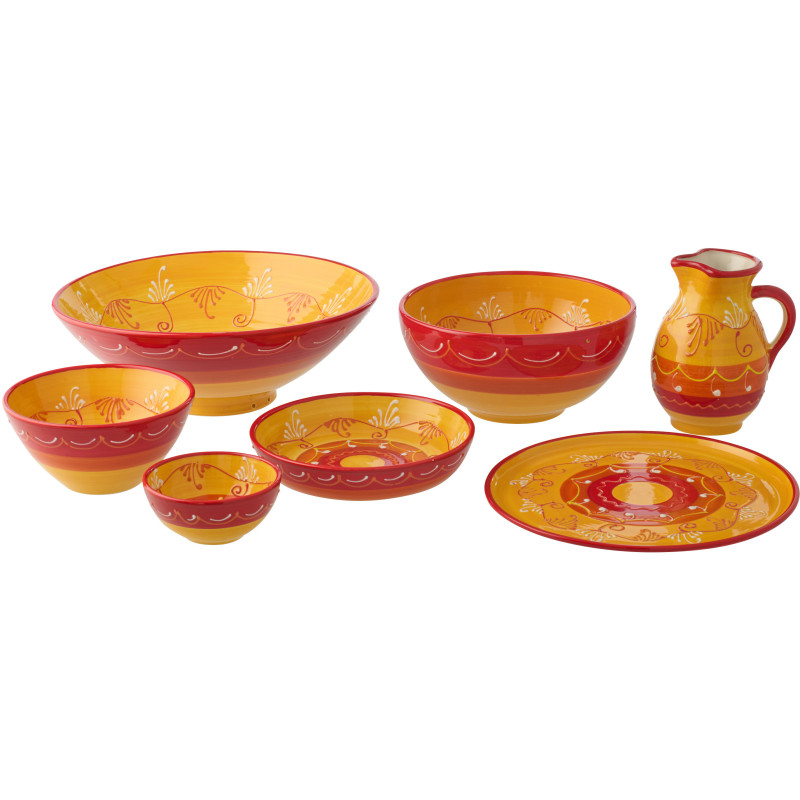 BOL LEBRILLO CÉRAMIQUE OR/ROU (40x40x15cm) 