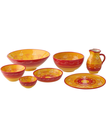 BOL LEBRILLO CÉRAMIQUE OR/ROU (40x40x15cm) 