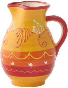 PICHET CÉRAMIQUE ORANGE/ROUGE (17x17x21cm) 