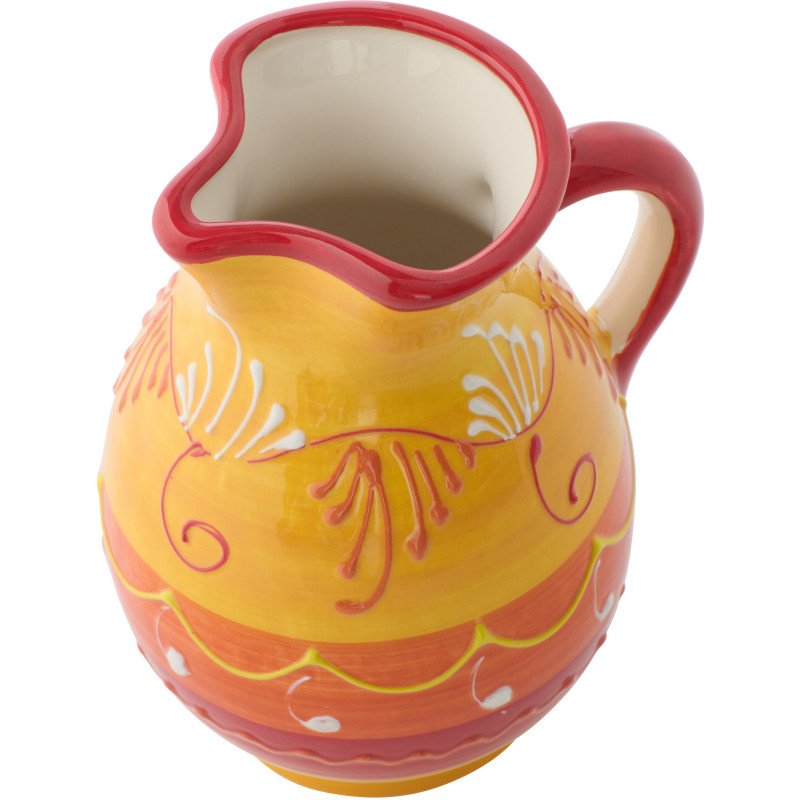 PICHET CÉRAMIQUE ORANGE/ROUGE (17x17x21cm) 