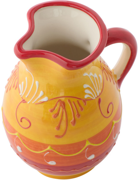 PICHET CÉRAMIQUE ORANGE/ROUGE (17x17x21cm) 