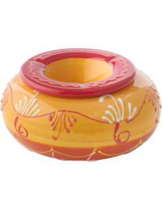 CENDRIER CÉRAMIQUE OR/ROU L (14x14x7cm) 