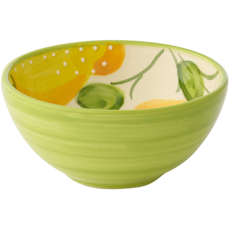BOL CITRON CÉRAMIQUE JAU/VRT S (14x14x6,5cm) 