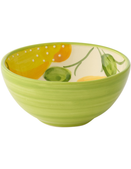 BOL CITRON CÉRAMIQUE JAU/VRT S (14x14x6,5cm) 