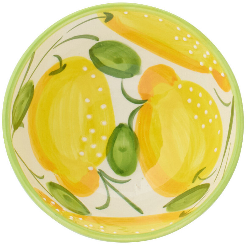 BOL CITRON CÉRAMIQUE JAU/VRT S (14x14x6,5cm) 