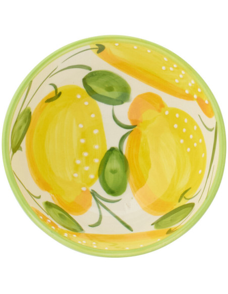 BOL CITRON CÉRAMIQUE JAU/VRT S (14x14x6,5cm) 