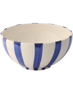 BOL POISSON LIGNÉ CÉRAM BL L (28x28x14cm) 