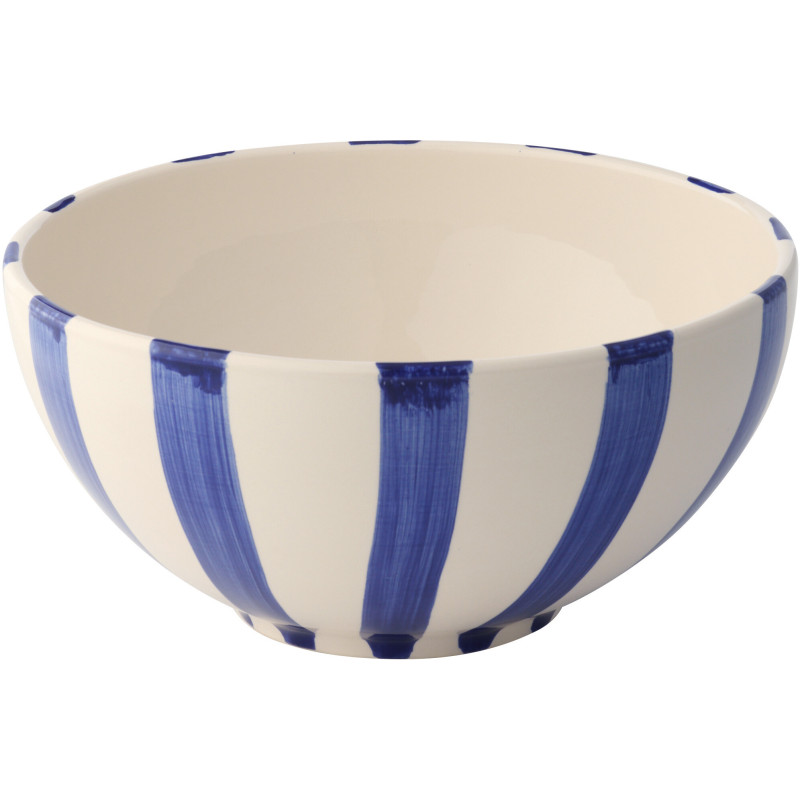 BOL POISSON LIGNÉ CÉRAM BL L (28x28x14cm) 