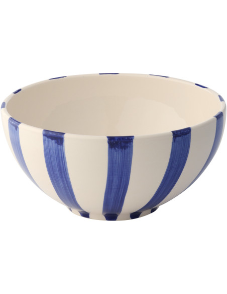 BOL POISSON LIGNÉ CÉRAM BL L (28x28x14cm) 