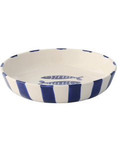 ASSIET PROF POISSON CÉRAM BL (25x25x6cm) 