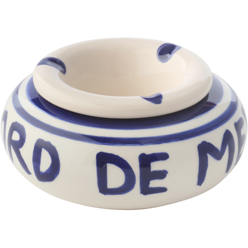 CENDRIER CÉRAMIQUE BL S (11x11x5cm) 