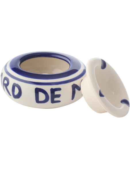 CENDRIER CÉRAMIQUE BL S (11x11x5cm) 