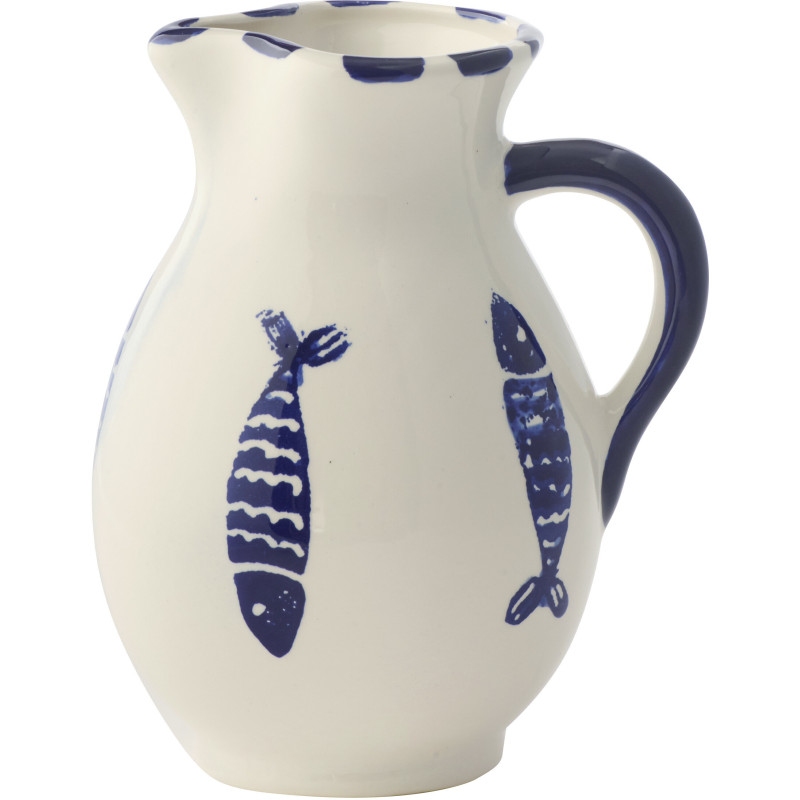 PICHET POISSON CÉRAMIQUE BL (17x17x21cm) 
