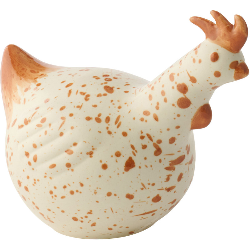 POULET CÉRAMIQUE BLA/MAR M (23x15x18cm) 