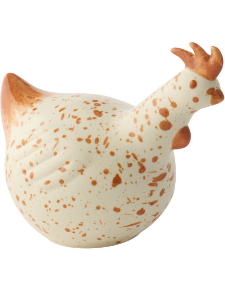 POULET CÉRAMIQUE BLA/MAR M (23x15x18cm) 
