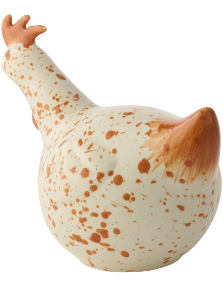 POULET CÉRAMIQUE BLA/MAR M (23x15x18cm) 