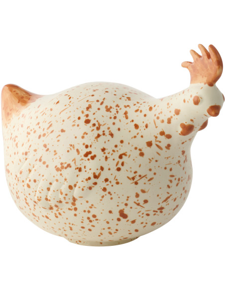 POULET CÉRAMIQUE BLA/MAR L (32x21x16cm) 