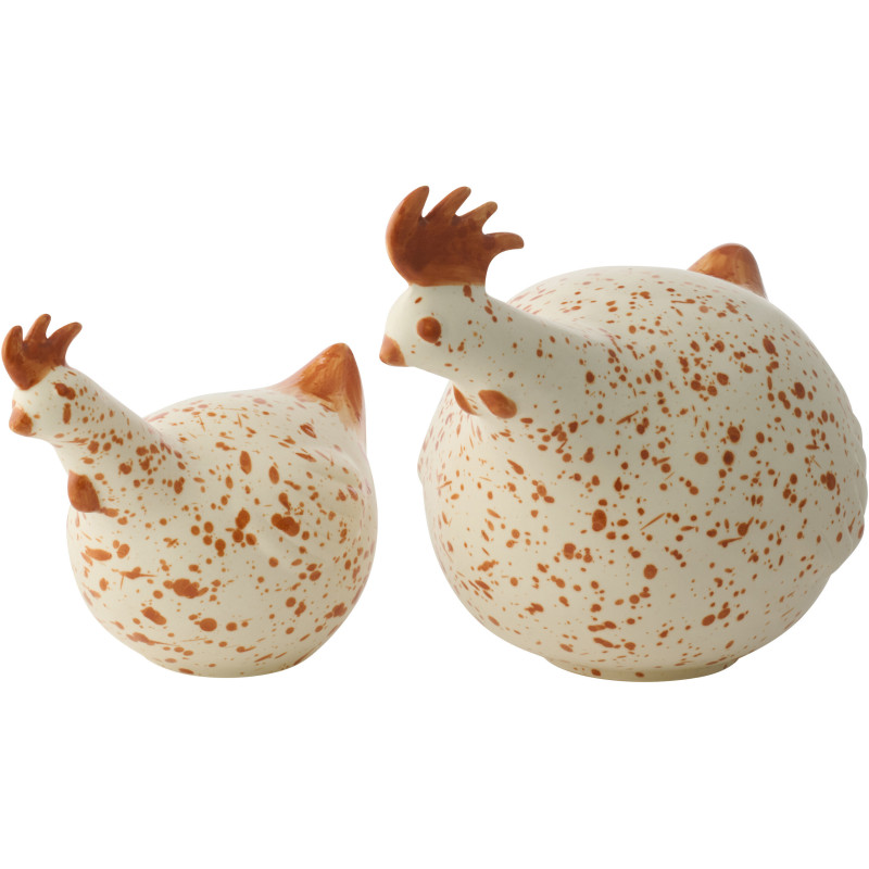 POULET CÉRAMIQUE BLA/MAR L (32x21x16cm) 