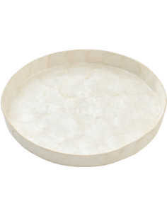 PLAT DECO COQUIL BLA S (25x25x3cm) 