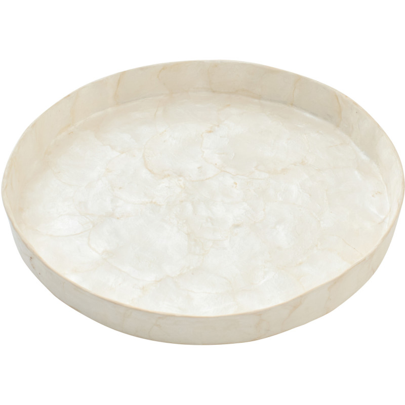 PLAT DECO COQUIL BLA S (25x25x3cm) 