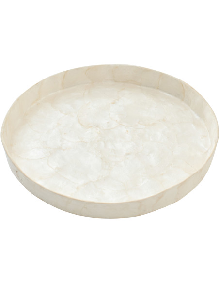 PLAT DECO COQUIL BLA S (25x25x3cm) 