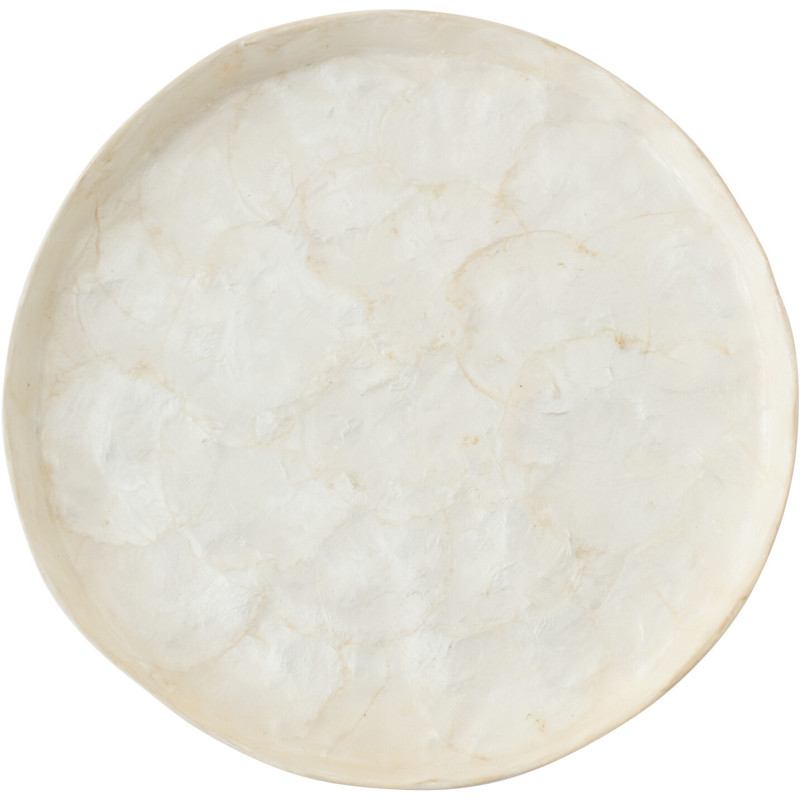PLAT DECO COQUIL BLA S (25x25x3cm) 