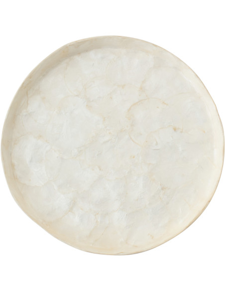 PLAT DECO COQUIL BLA S (25x25x3cm) 