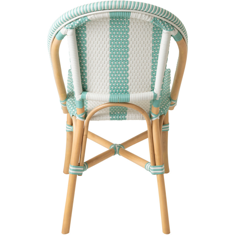 CHAISE LIGNÉ ROTIN BL/BLA (48x59x86cm) 