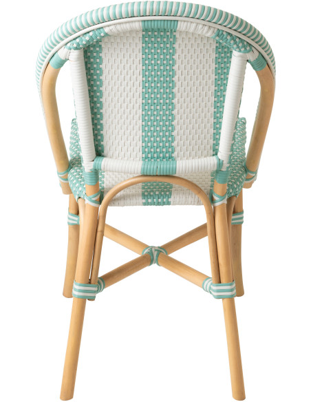 CHAISE LIGNÉ ROTIN BL/BLA (48x59x86cm) 