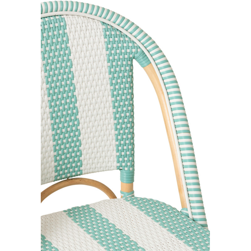 CHAISE LIGNÉ ROTIN BL/BLA (48x59x86cm) 