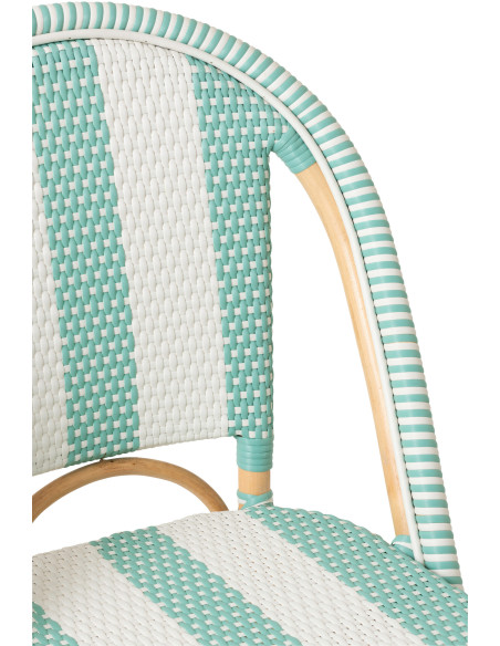 CHAISE LIGNÉ ROTIN BL/BLA (48x59x86cm) 