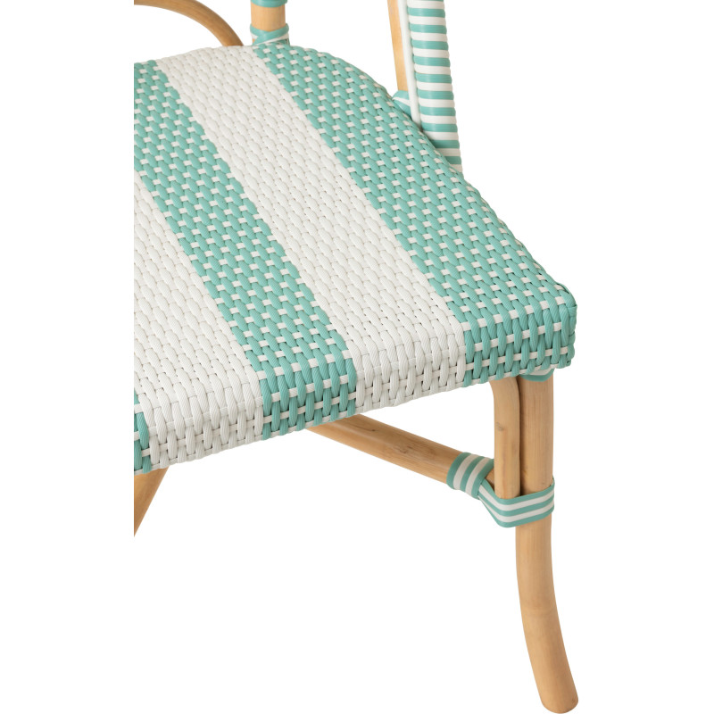 CHAISE LIGNÉ ROTIN BL/BLA (48x59x86cm) 