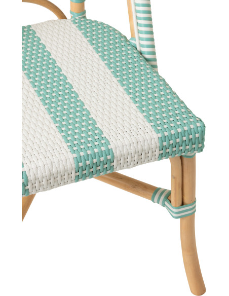 CHAISE LIGNÉ ROTIN BL/BLA (48x59x86cm) 