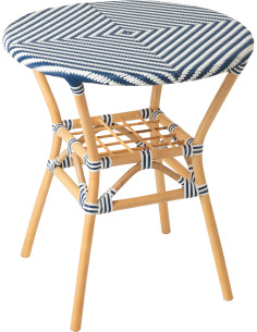 TAB MANG GEO RND ROT BL/BLA (70x70x75cm) 