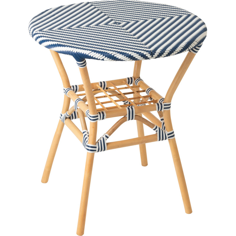 TAB MANG GEO RND ROT BL/BLA (70x70x75cm) 