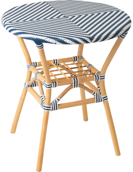 TAB MANG GEO RND ROT BL/BLA (70x70x75cm) 