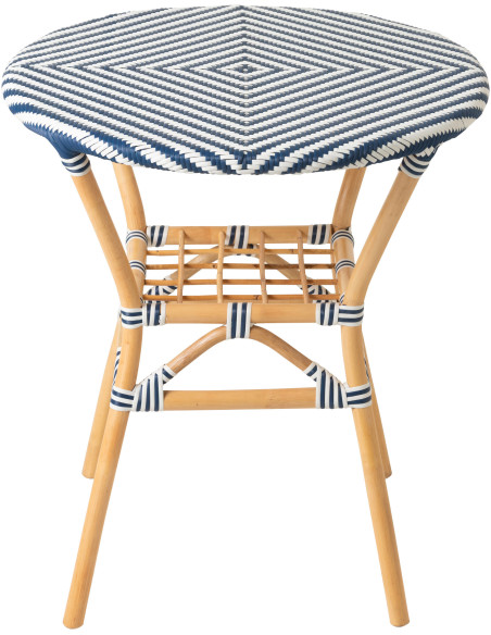 TAB MANG GEO RND ROT BL/BLA (70x70x75cm) 