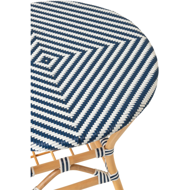 TAB MANG GEO RND ROT BL/BLA (70x70x75cm) 