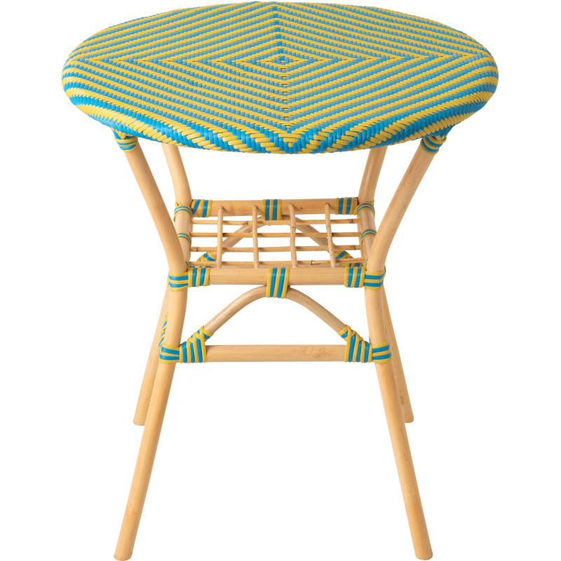 TABLE À MANGER GEO ROT JAU/AZ (70x70x75cm) 