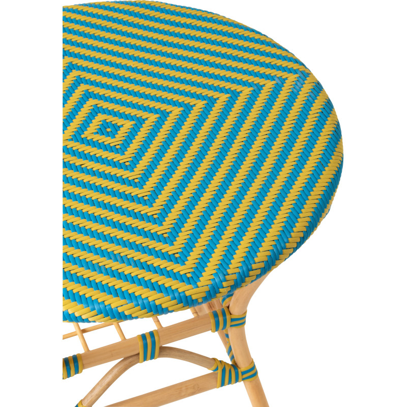 TABLE À MANGER GEO ROT JAU/AZ (70x70x75cm) 