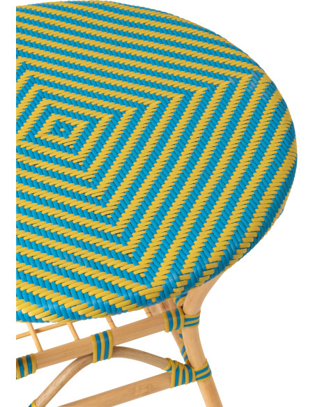 TABLE À MANGER GEO ROT JAU/AZ (70x70x75cm) 