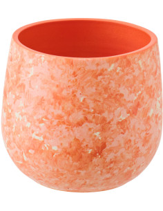 CACHEPOT CÉRAMIQUE OR/BLA S (16x16x14cm) 