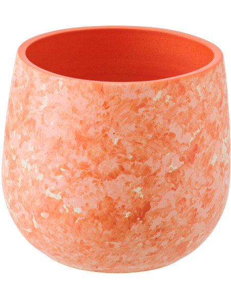 CACHEPOT CÉRAMIQUE OR/BLA S (16x16x14cm) 