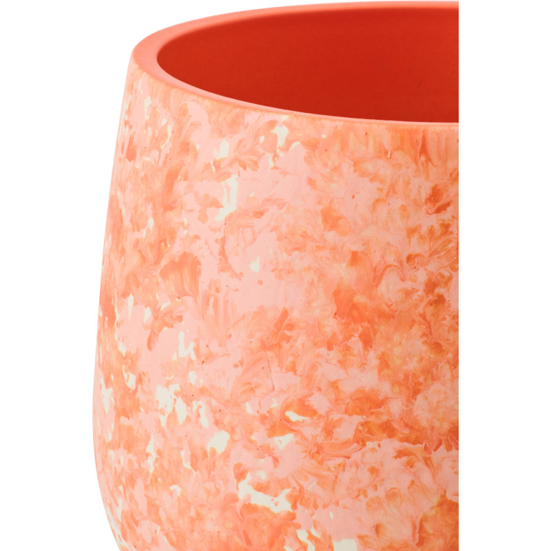 CACHEPOT CÉRAMIQUE OR/BLA S (16x16x14cm) 