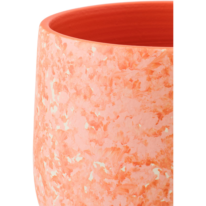 CACHEPOT CÉRAMIQUE OR/BLA L (23x23x20cm) 