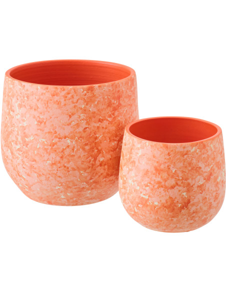 CACHEPOT CÉRAMIQUE OR/BLA L (23x23x20cm) 